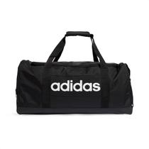 Mala Adidas Duffel Linear Preto e Branco - Média Mala Adidas Duffel Linear Preto e Branco - Média