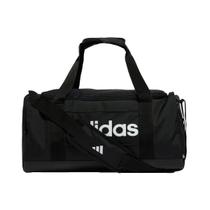 Mala Adidas Duffel Pequena Linear Unissex - Preto+Branco - Único Mala Adidas Duffel Pequena Linear Unissex - Preto+Branco - Único