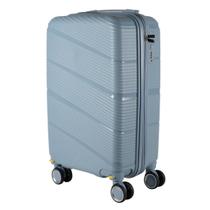 Mala avião bordo 10kg polipropileno material inquébravel roda dupla 360 cadeado tsa azul claro