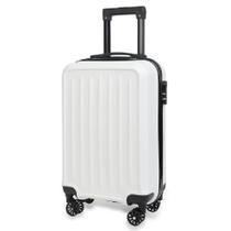 Mala Bordo 10Kg Viagem Aviao Abs Anac Rigida Cadeado Embutido Anti Furto 4 Rodas 360 Graus Branca Mala Bordo 10Kg Viagem Aviao Abs Anac Rigida Cadeado Embutido Anti Furto 4 Rodas 360 Graus Branca