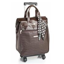 Mala Bordo Charlotte Feminina Notebook 15.6' Croco Viccina Cor:Marrom