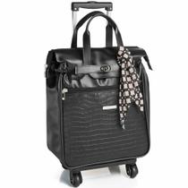 Mala Bordo Para Notebook 15.6" Croco Com Rodinhas Feminina Charlotte Viccina