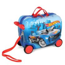 Mala Carona Malinha Escolar Hot Wheels Puxador Cordinha Tm P