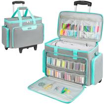 Mala com Rodas para Máquina de Costura LEFORZ Cinza/Verde