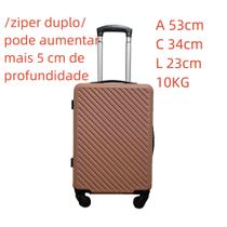 Mala de bordo 10kilos ziper duplo N18 com roda 360 mala viagem 10kg expansivel com cadeado