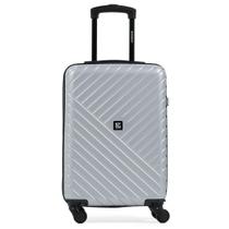 Mala de Bordo Abs 4 Rodas Detroit Prata/Preto Mala de Bordo Abs 4 Rodas Detroit Prata/Preto