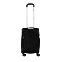 Mala de Bordo ABS para Viagem em Poliester Samsonite Kick Air Cadeado Tsa Rodas Duplas 360 Preta