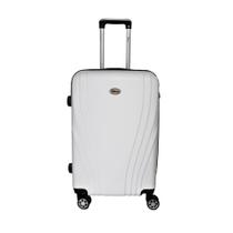 Mala De Bordo ABS Para Viagem IKA Vanguard Cadeado Integrado Rodas Duplas 360º Branco P Mala De Bordo ABS Para Viagem IKA Vanguard Cadeado Integrado Rodas Duplas 360º Branco P