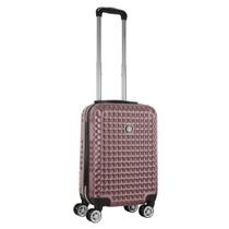 Mala de Bordo Abs para Viagem Viaggio Via-1919 Cadeado Integrado Rodas Duplas Giro 360 Rose