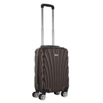 Mala de Bordo Abs para Viagem Viaggio Via-1922 Cadeado Integrado Rodas Duplas Giro 360 Marrom