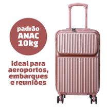 Mala de Bordo com Bolso Frontal para Notebook Cadeado TSA Rodas 360 Dermond Firenze Padrão ANAC 10kg