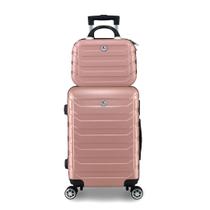 Mala de Bordo com Frasqueira 10kg ABS Rígido Rodinhas 360