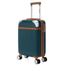 Mala de Bordo com Rodas 360 Compacta, Reforçada e Elegante Verde Escuro