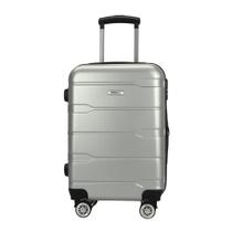 Mala de Bordo com Rodinhas Giro 360º em Material ABS 10KG com Cadeado Prata Mala de Bordo com Rodinhas Giro 360º em Material ABS 10KG com Cadeado Prata