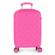 Mala De Bordo Infantil Barbie Pink Rodas 360 Luxcel