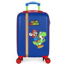 Mala de Bordo Infantil Viagens Super Mario Yoshi Rodas Dupla -