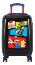 Mala De Bordo Mochila Viagem Super Mario 4 Rodas Luxcel Preto Super Mario MF10531MO