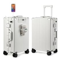 Mala de Bordo MYER Hard Shell 20 Polegadas - Alumínio Branco Leitoso