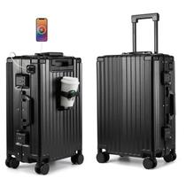 Mala de Bordo MYER Hard Shell 20 Polegadas - Alumínio Clássico Preto