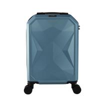 Mala De Bordo Pequena Em Abs Yins Angle 21162 Cadeado Integrado Rodas Giro 360 Azul P