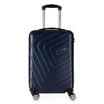 Mala De Bordo Pequena Em Abs Yins Ys21158 Cadeado Integrado Rodas Duplas Giro 360º Azul P
