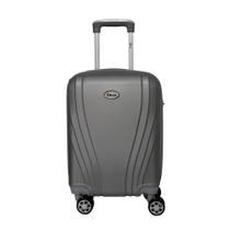 Mala De Bordo Pequena Para Viagem Em ABS Ika Vanguard Cadeado Integrado Rodas Duplas 360º Cinza P Mala De Bordo Pequena Para Viagem Em ABS Ika Vanguard Cadeado Integrado Rodas Duplas 360º Cinza P