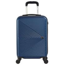 Mala De Bordo Pequena Para Viagem Em Abs Yins 21116 Cadeado Integrado Rodas 360o Azul Marinho