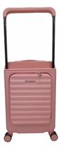 Mala de Bordo Xeryus Mallorca fabricada em ABS com Compartimento para Notebook Cadeado Tipo TSA Embutido e Rodinhas Duplas Giro 360 1292P Rose - P