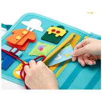 Mala de jogo sensorial Montessori Green 35 em 1 para crianças