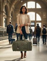 Mala De Mão Viagem Grande Kvn Em Lona De Qualidade