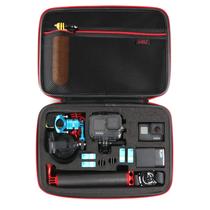 Mala de transporte HSU para GoPro Hero 13-3, DJI Osmo Action Red Mala de transporte HSU para GoPro Hero 13-3, DJI Osmo Action Red
