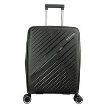 Mala de Viagem 10 Kg de Bordo Voo SWISSLAND Juno Pequena Preto Padrão ANAC Produto ORIGINAL com Cadeado TSA Ziper Antifurto em Polipropileno Leve