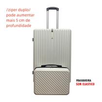 Mala de viagem 23KG com rodinhas ABS ziper dulpo Grande para descpachar expansivel - chicvida