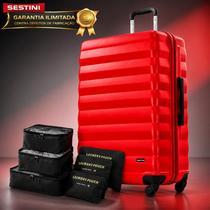 Mala de Viagem 23kg Para Despachar em ABS Original Sestini Garantia Vitalícia com Kit Organizador Mala de Viagem 23kg Para Despachar em ABS Original Sestini Garantia Vitalícia com Kit Organizador