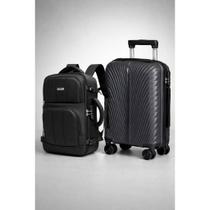 Mala de Viagem 23kg Polipropileno Leve Kit Mochila Bordo Para Viagem Antifurto Reforçada