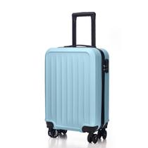 Mala de viagem anac 10kg bolsa bordo rigida abs executiva 4 rodinhas 360 graus cadeado trava senha azul Mala de viagem anac 10kg bolsa bordo rigida abs executiva 4 rodinhas 360 graus cadeado trava senha azul