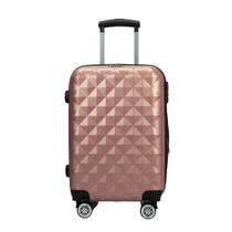 Mala de Viagem Bordo 10kg Multmaxx em Relevo Leve ABS C/ Rodinhas 360º Rosa