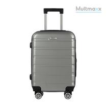 Mala de Viagem Bordo 10Kg Multmaxx Rígida ABS Rodinhas 360º Com Cadeado e Senha Prata