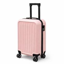 Mala de viagem bordo anac pequena 10kg rigida abs de mao 4 rodas giro 360 cadeado senha anti furto rosa Mala de viagem bordo anac pequena 10kg rigida abs de mao 4 rodas giro 360 cadeado senha anti furto rosa