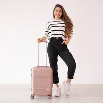 Mala de Viagem Bordo Bagagem Pequena Mão Rígida ABS 10 KG Aprovada Cabine Rodas 360