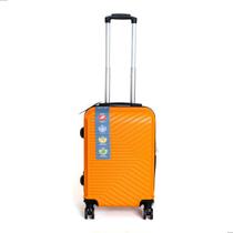 Mala de Viagem Bordo Pequena 8kg 50x33x20 com Rodinhas Removíveis Giratórias 360 ABS Resistente ANAC Cor:Laranja