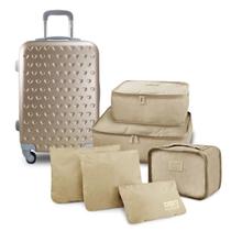 Mala de Viagem Bordo Pequena de Mão Cabine Rígida ABS 10 KG Aprovada ANAC Rodinhas 360