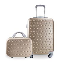 Mala de Viagem Bordo Pequena Rígida ABS Rodinhas 360 + Frasqueira de Mão