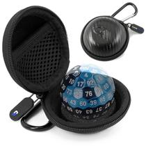 Mala de viagem CASEMATIX para dados D100 de 100 lados com mosquetão