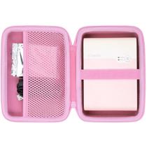 Mala de viagem Co2crea Hard para Canon SELPHY QX10 rosa