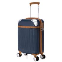 Mala De Viagem com Rodinhas Espaçosa Mala De Bordo Abs Reforçada AZUL ESCURO