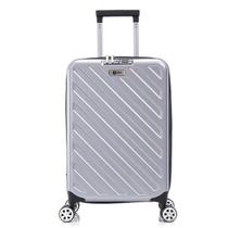 Mala de Viagem Compacta Giro com Rodas 360º e Cadeado Acoplado Prata Nautika Mala de Viagem Compacta Giro com Rodas 360º e Cadeado Acoplado Prata Nautika