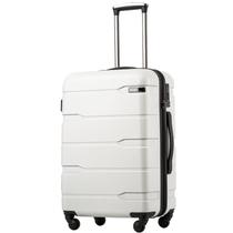 Mala de Viagem Coolife Expansiva - PC+ABS - 71cm - Branca Mala de Viagem Coolife Expansiva - PC+ABS - 71cm - Branca