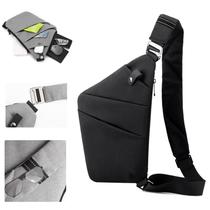 Mala de Viagem Crossbody Elloy à Prova d'Água e Anti-Roubo - Cinza