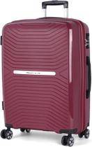 Mala de Viagem de bordo, 10kg, Polipropileno, Zíper Antifurto, Expansível, Rodas Duplas Polo King Vinho, Bordo